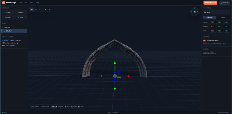 Shows the new Model Forge